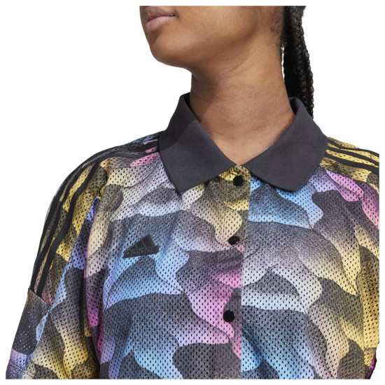 Adidas Γυναικείο πουκάμισο Tiro Print Mesh Summer Shirt